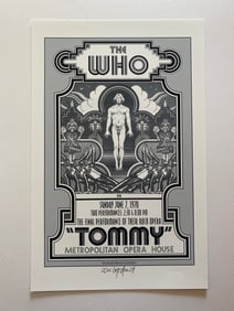 The Who Tommy David Byrd Fillmore Concert Poster Artist Proof