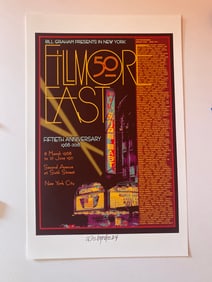 David Byrd Fillmore Concert Poster Artist Proof