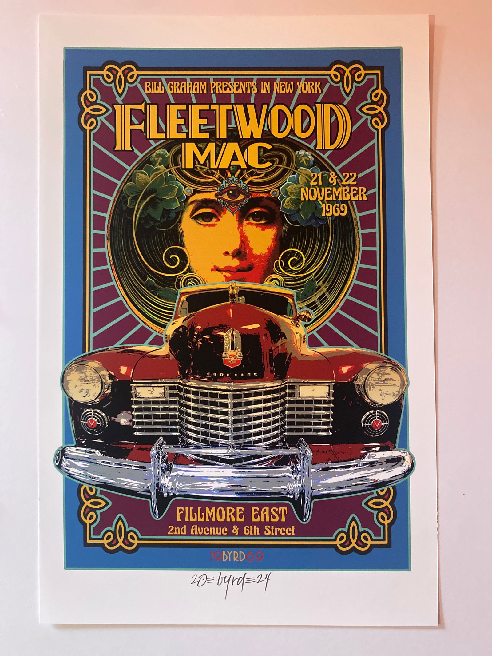 Fleetwood Mac David Byrd Fillmore Concert Poster Artist Proof (1 of 1)