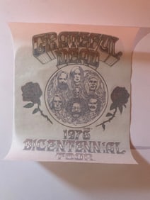 Grateful Dead 1976 Original Iron On T Shirt Decal