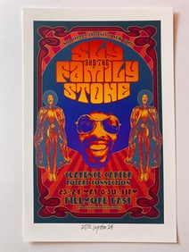 Sly and The Family Stone David Byrd Artist Proof Fillmore Concert Poster
