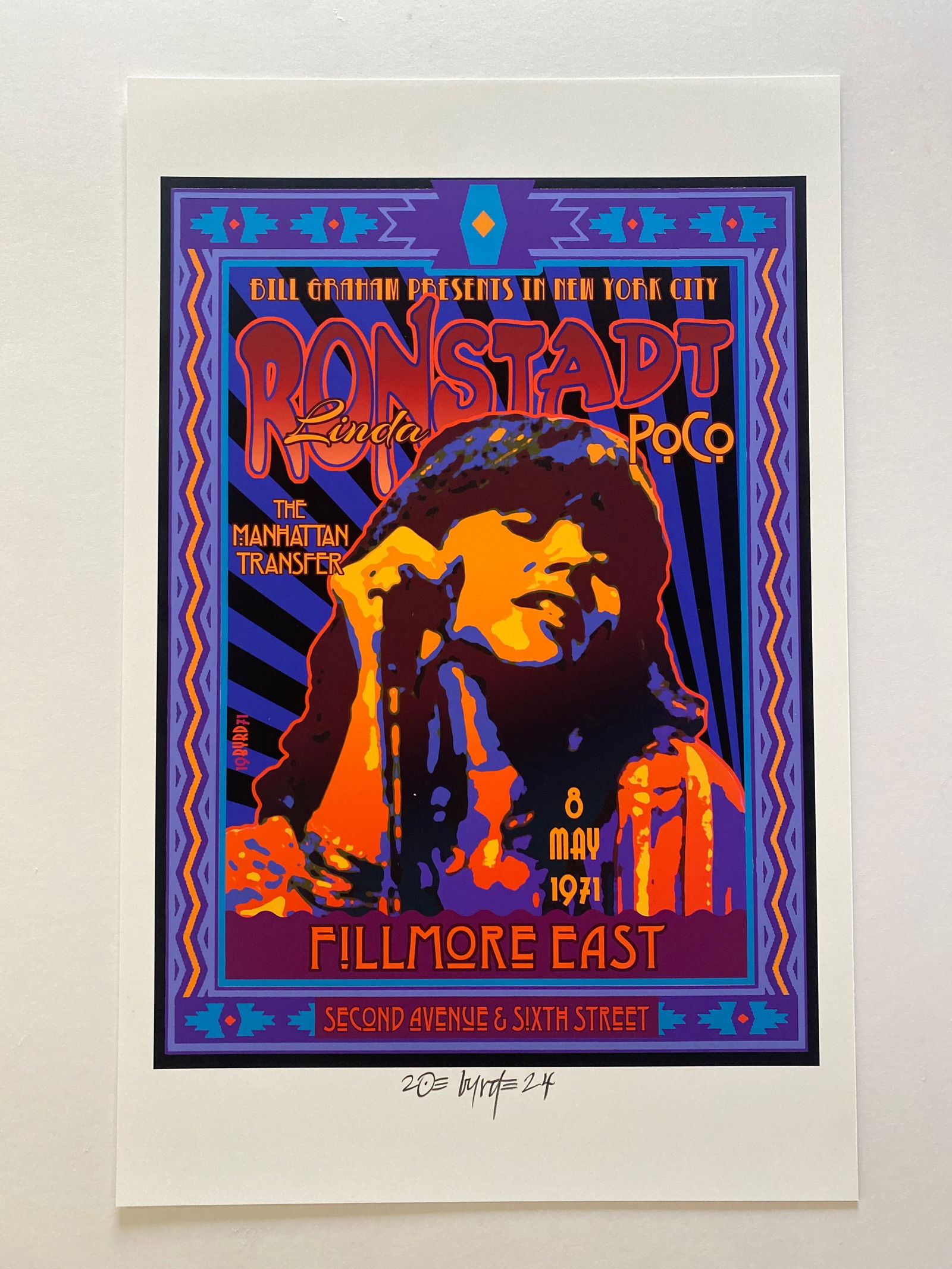 Joni Mitchell David Byrd Filmore Concert Poster Artist Proof (1 of 1)