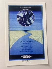 Ravi Shankar David Byrd Signed Artist Proof Fillmore Concert Poster