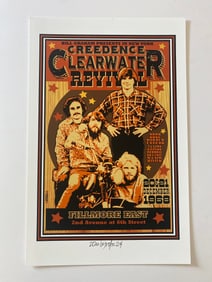 Creedence Clearwater Revival David Byrd Fillmore Concert Poster Artist Proof