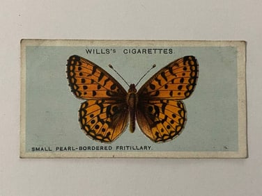 1927 Will's Cigarettes Card Pearl Bordered Fritallary Butterfly