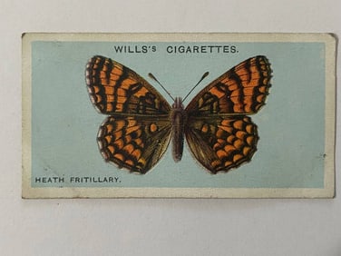 1927 Will's Cigarettes Card Butterfly Heath Fritallary