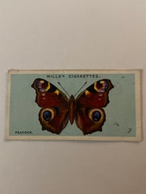 1927 Will's Cigarettes Card Butterfly Peacock