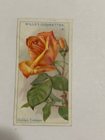 1912  Will's Cigarettes Card Roses Golden Emblem