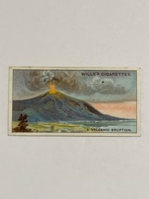 1924 Will's Cigarettes Card A Volcanic Eruption