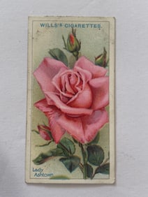 1912 Will's Cigarettes Card Roses Lady Ashtown