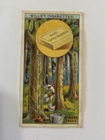 1924 Will's Cigarettes Card  Rubber Trees
