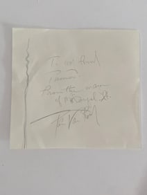 Dave Van Ronk autographed paper