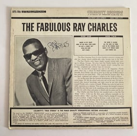 Ray Charles autographed record album