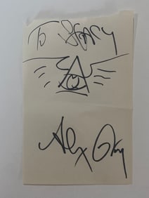 Alex Grey Autographed Drawing