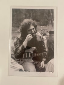 Jerry Garcia Original Roberto Rabanne Photograph Double Signed and Numbered