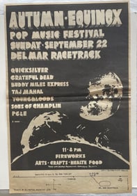 Grateful Dead 1968 Autumn Equinox Concert Ad Poster