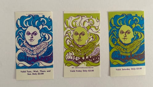 Muddy Waters 1967 Concert Ticket Set 1st Printing