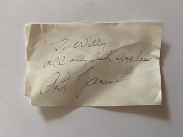 Art Farmer Autographed Paper