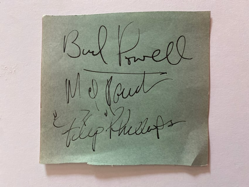 Bud Powell Autogrpah Paper (1 of 1)