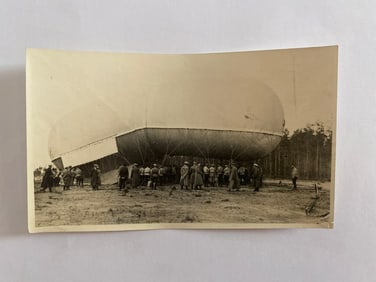 WW1 German Dirigible Pioneer Aviator Warship Photo