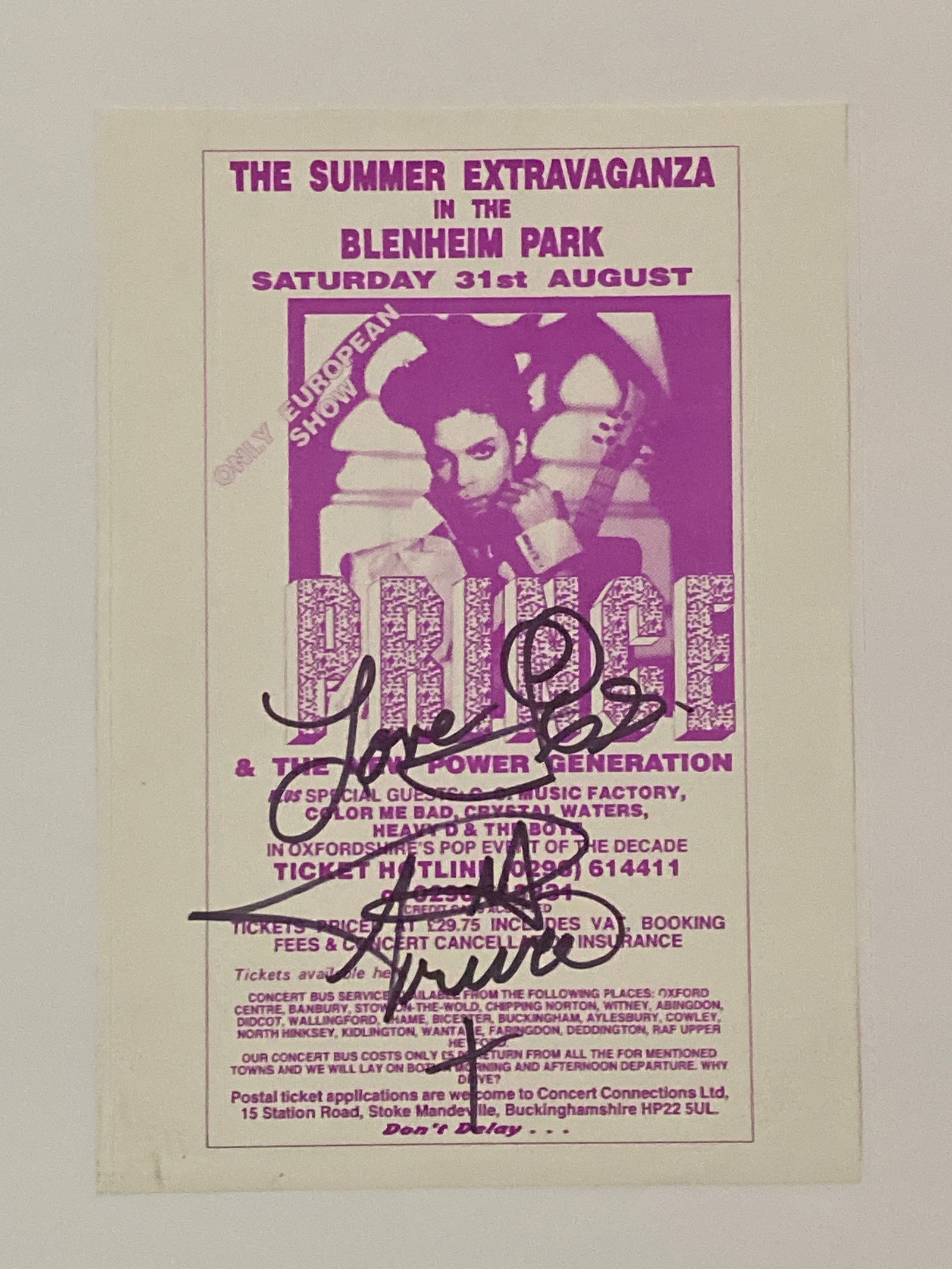 Prince Autographed Concert Poster (1 of 1)