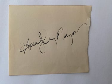 Humphrey Bogart Signed Autograph Book Page
