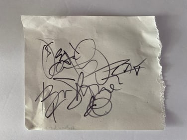 Mother Love Bone Autograph Paper