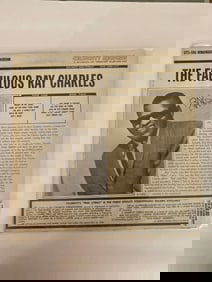 Ray Charles Autographed Record