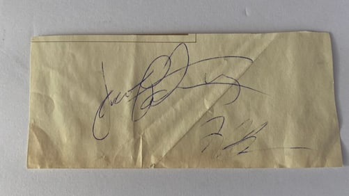 Jaco Pastorias and Hiram Bullock Autographed Paper