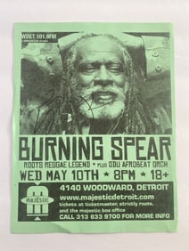 Burning Spear Autographed Concet Poster