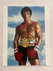 Sylvester Stallone Autographed Rocky Photo