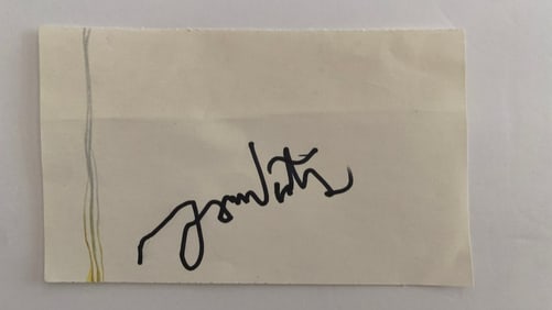 Tom Waits Autographed Paper