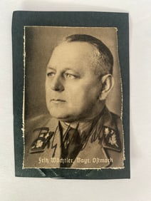 Fritz Wachtler WW2 German Autograph