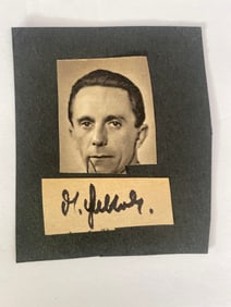 Josef Geobbles WW2 German Autograph