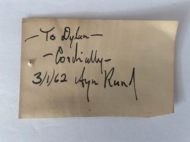 Ayn Rand Autograph