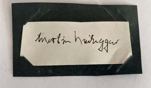 Martin Heidegger Cut Signature