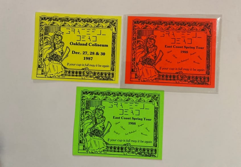 Grateful Dead 1987 Concert Afterparty Passes (3) (1 of 2)