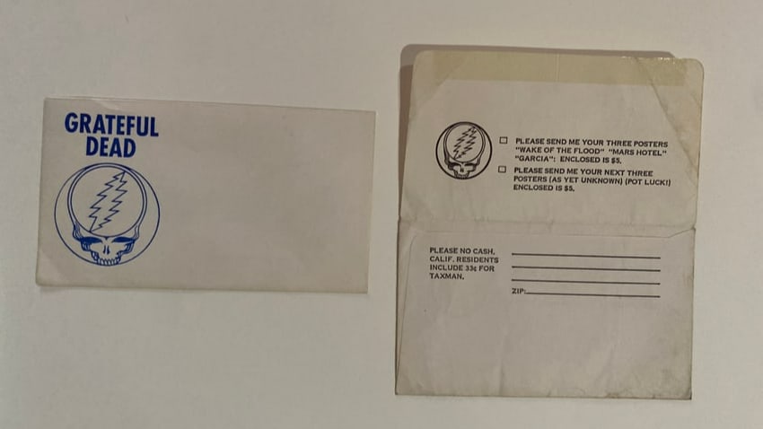 Grateful Dead 1980's Mail Order Ticket Envelopes (2) (1 of 2)