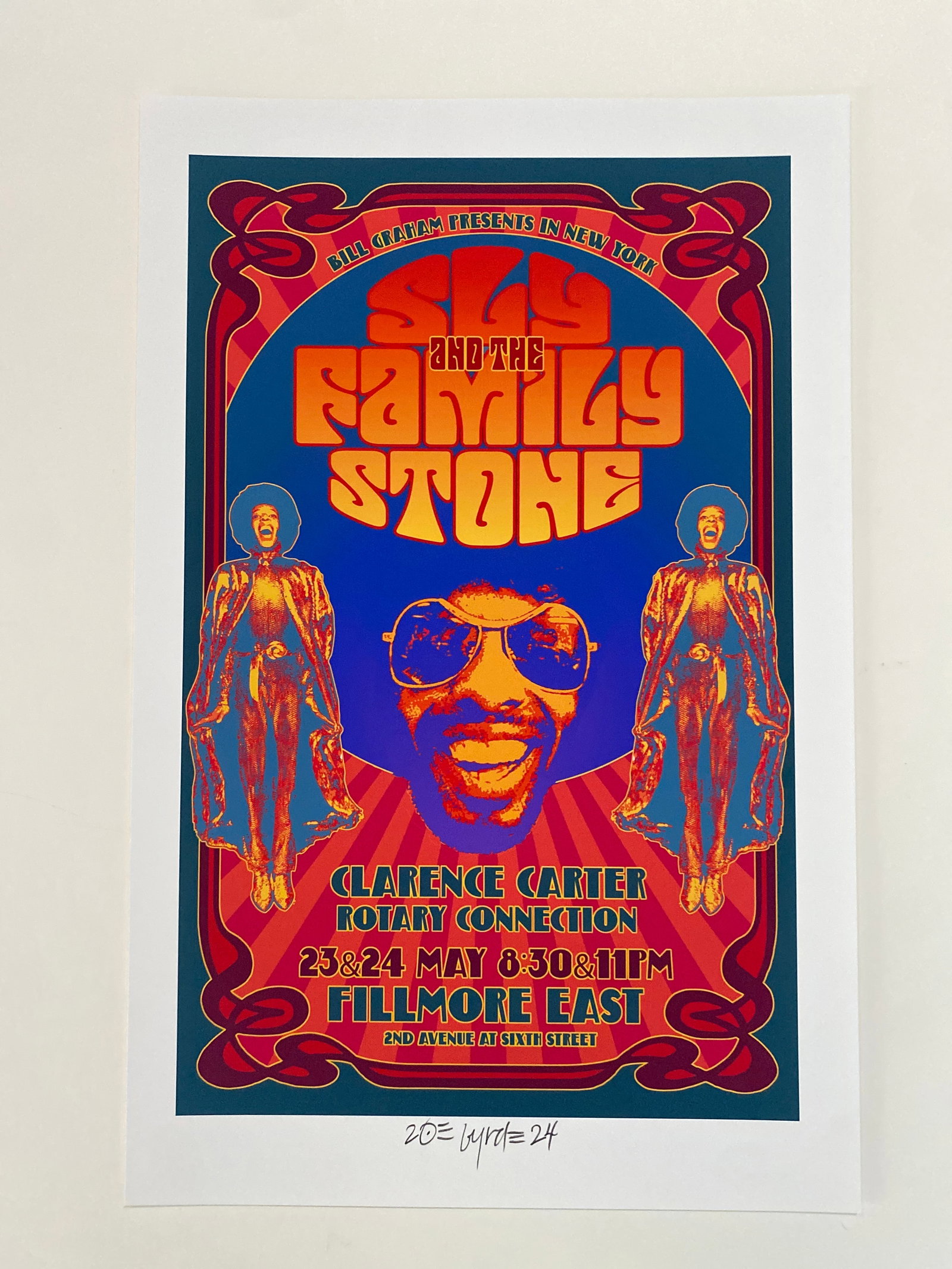 Sly and The Family Stone David Byrd Signed Artist Proof Poster (1 of 1)