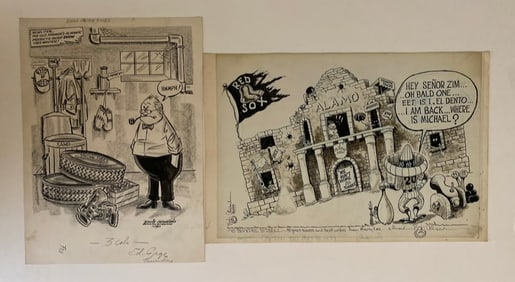 Eddie Germano and Bob Alexander original hand drawn comic art