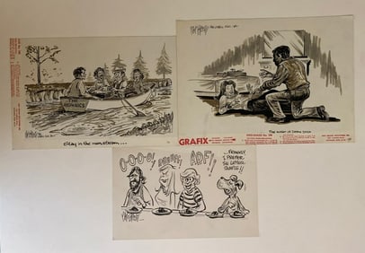 Phil Bissell original hand drawn newspaper comic art
