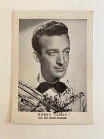 Harry James Autographed Jazz Photo