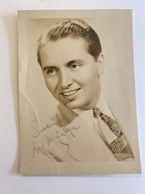 Hal McIntyre Autographed Jazz Photo