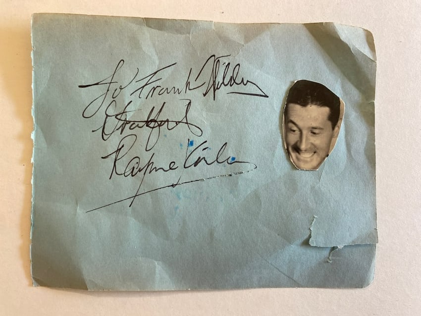 Ray McKinley Signed Autograph Book Page (1 of 1)