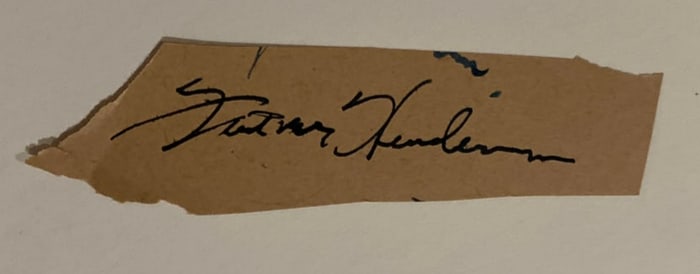 Fletcher Henderson autograph cut signature