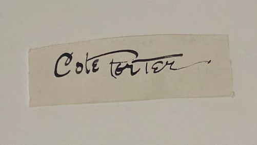 Cole Porter autograph cut signature