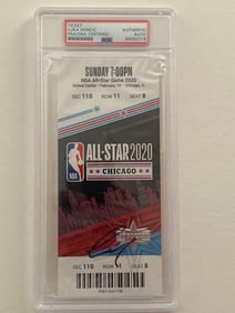 Luka Doncic autographed All Star Game Ticket PSA