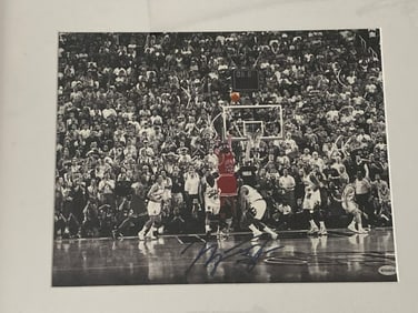 Michael Jordan autographed basketball photo