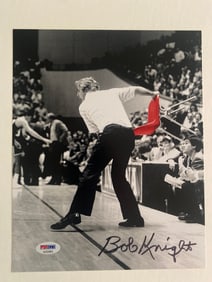 Bob Knight autographed photo PSA