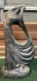 Antique Art Nouveau Large Bronze Statue